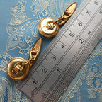 Antique Deco Cufflinks Sagittarius Zodiac Sign Intaglio Reverse Painted Essex Crystal Glass December Birthday