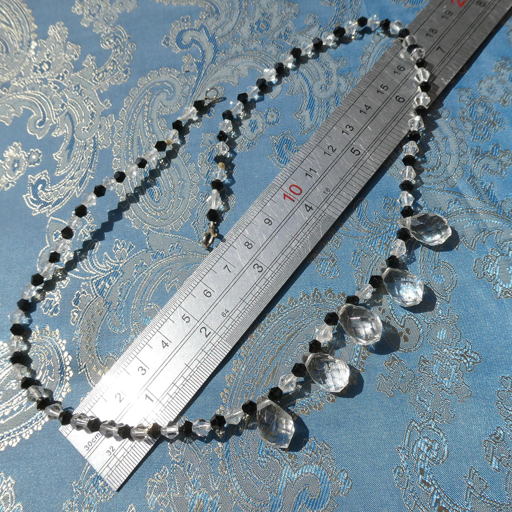 Vintage Deco Briolette Necklace Czech Bohemian Crystal Collar
