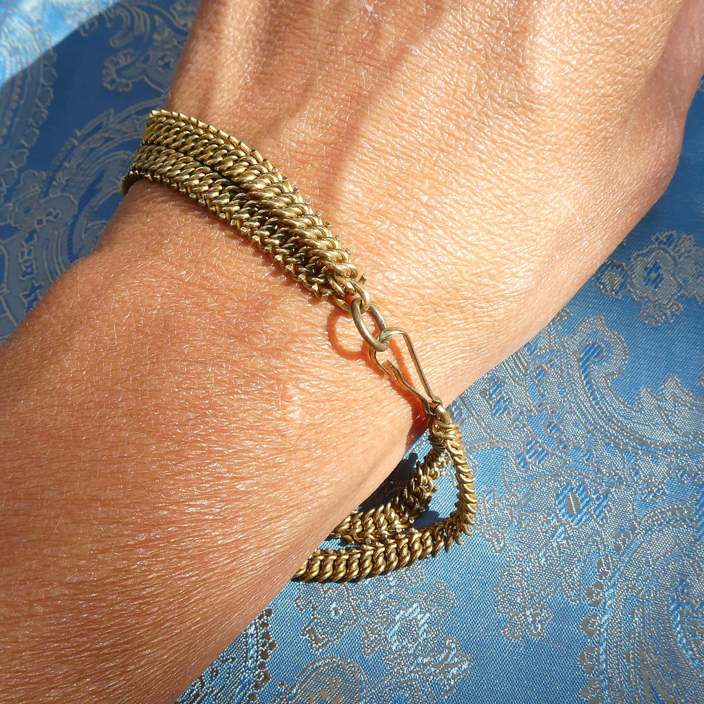 Antique Bismark Chain Bracelet Edwardian/Early Deco German Patented Fancy Chain Cuff