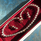 1 Antique Rock Crystal Necklace Earrings Set, Victorian – Edwardian circa 1900