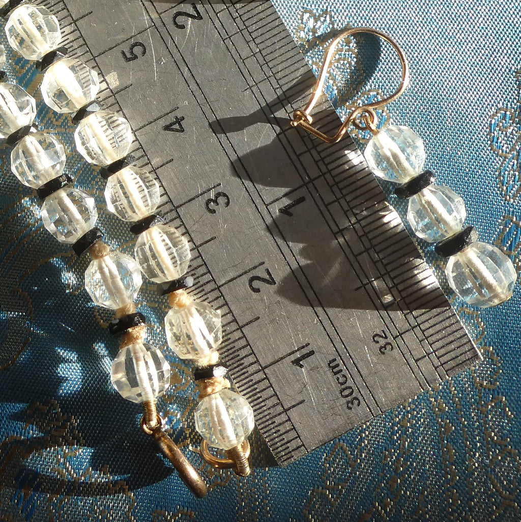 1 Antique Rock Crystal Necklace Earrings Set, Victorian – Edwardian circa 1900