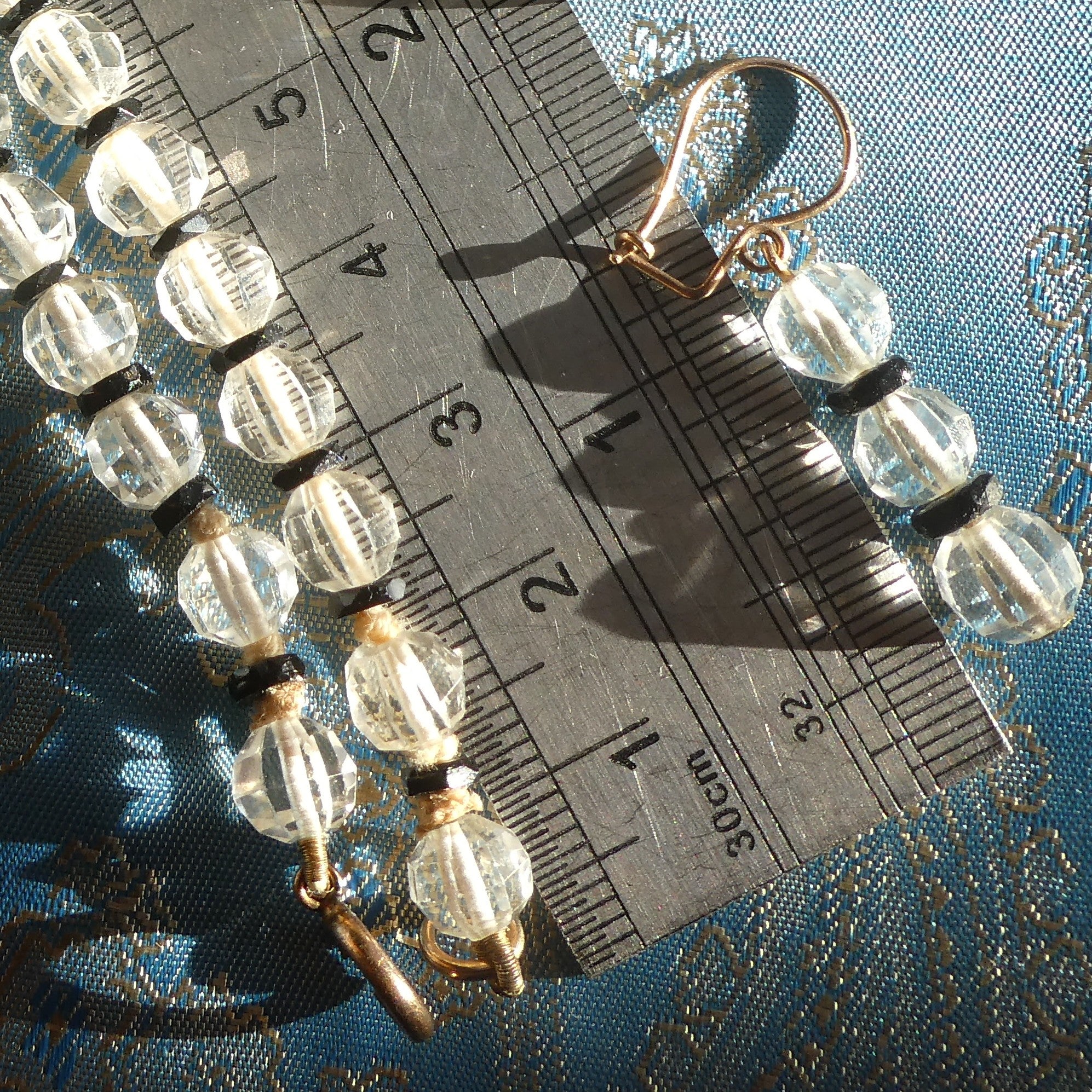 1 Antique Rock Crystal Necklace Earrings Set, Victorian – Edwardian circa 1900