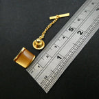 Vintage 1960s Tie Pin Tack Stud in the Original Meakers of Picadilly Box - English Midcentury Thermoset Moonglow Lucite Mod Gentleman's Accessory