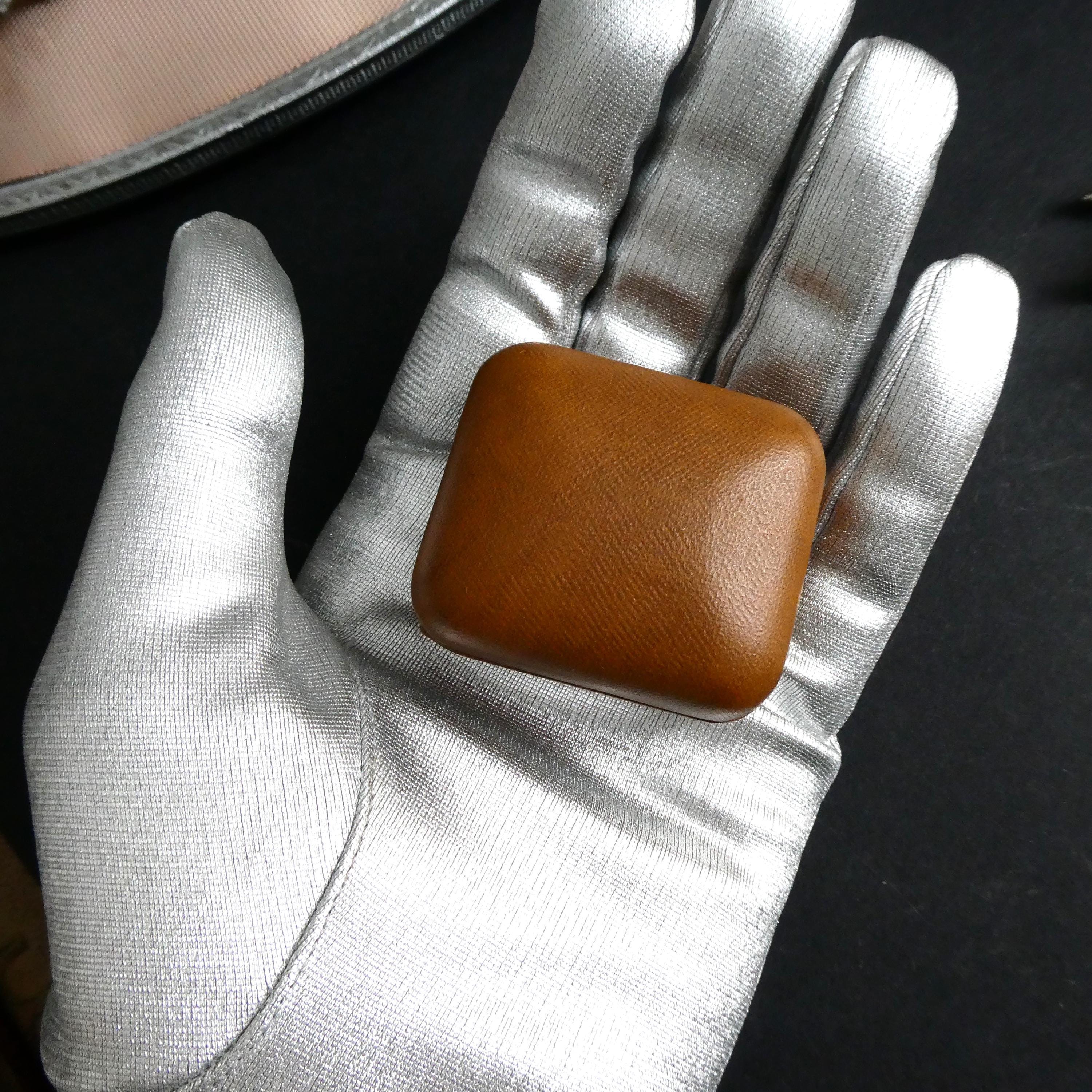 Vintage 1960s Tie Pin Tack Stud in the Original Meakers of Picadilly Box - English Midcentury Thermoset Moonglow Lucite Mod Gentleman's Accessory