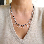 Vintage Deco Briolette Necklace Czech Bohemian Crystal Collar