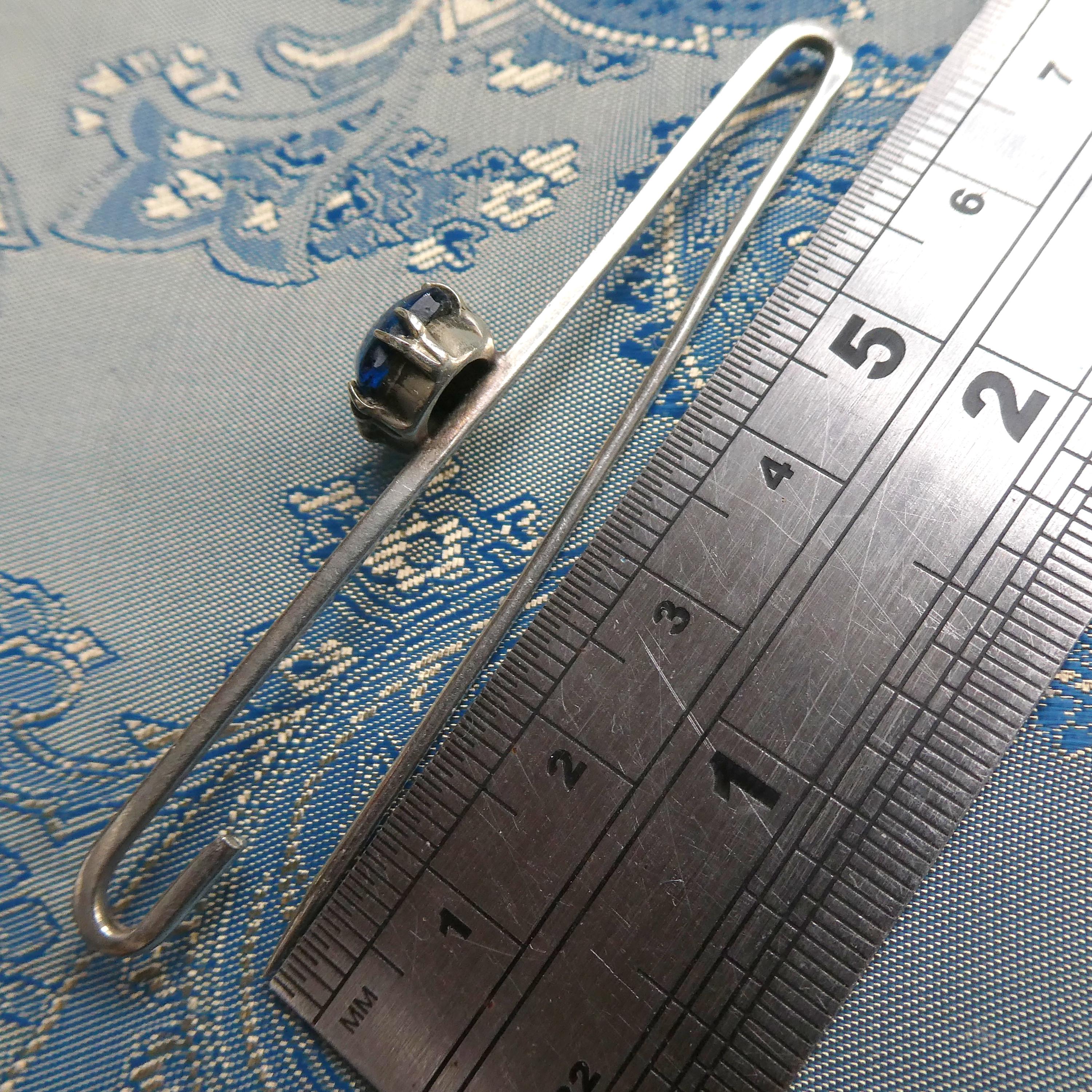 Antique Deco 1920s Bar Brooch Stock Tie Pin Simulated Butterfly Wing Pin