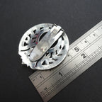 Vintage 1930s Deco Dress Clip Brooch Large Diamante Buckle Pin